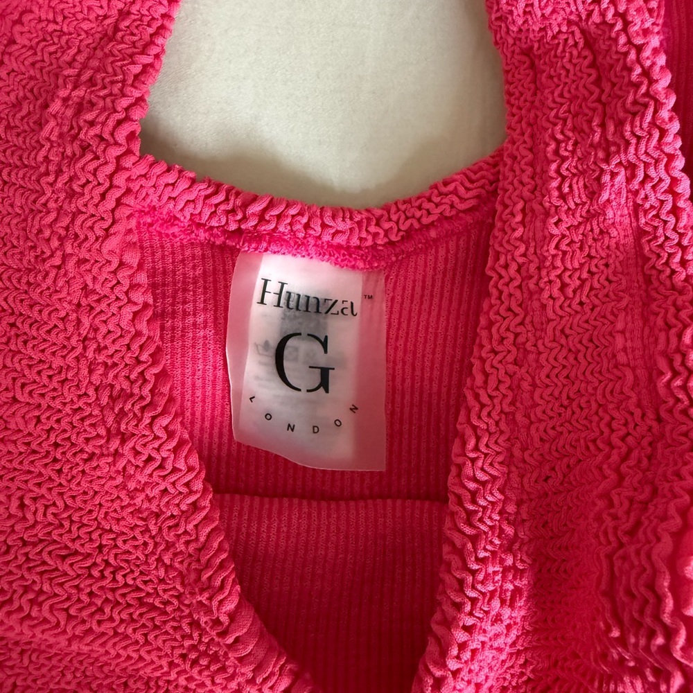 Hunza G Pink and Orange One Piece Swimsuit bikini - Picture 5 of 7